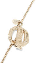 Thumbnail for your product : Valentino Hammered Gold-tone Necklace