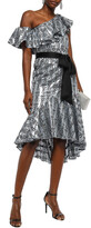 Thumbnail for your product : Temperley London Eliska One-shoulder Ruffled Metallic Fil Coupe Dress