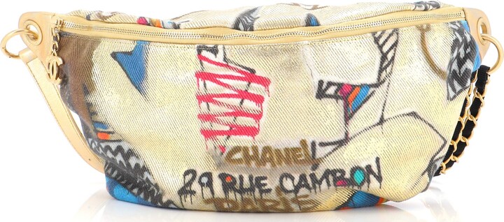 Chanel tennis bag, tennis belt bag, waist belt chanel Le Rouge, black white  pouch material bag, Vip chanel purse