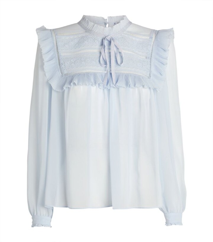 Self Portrait Ruffle Top | Shop the world's largest collection of 