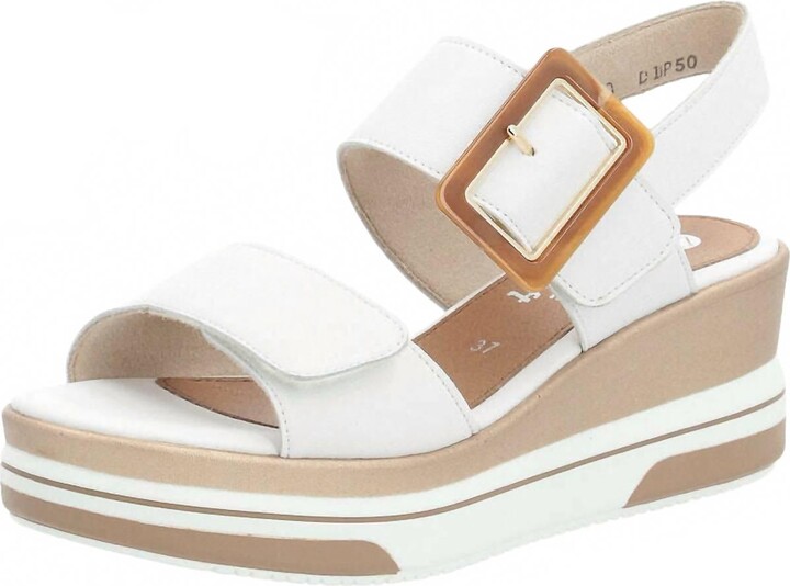 Remonte Women's Wedge Sandal In White