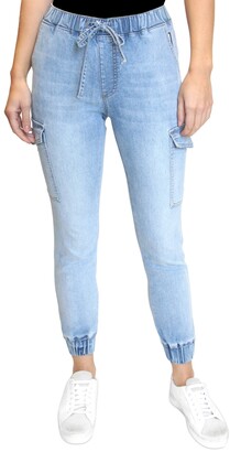 Almost Famous Juniors' Denim Cargo Joggers - ShopStyle Relaxed Jeans