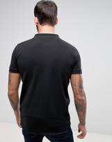 Thumbnail for your product : Lindbergh Tipped Pique Polo Logo Regular Fit In Black