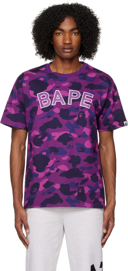 BAPE Purple Camo 'Bape' T-Shirt - ShopStyle