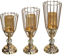 House of Hampton 3 Piece Tabletop Hurricane Set