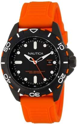 Nautica Men's Nsr 102 N11619G Black Silicone Quartz Watch