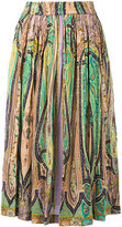 Etro - jupe plissée à motif cachemire - women - Soie/Viscose - 40