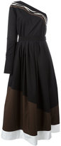 Thumbnail for your product : Fendi flared asymmetric dress - women - Silk/Cotton/Polyamide - 42