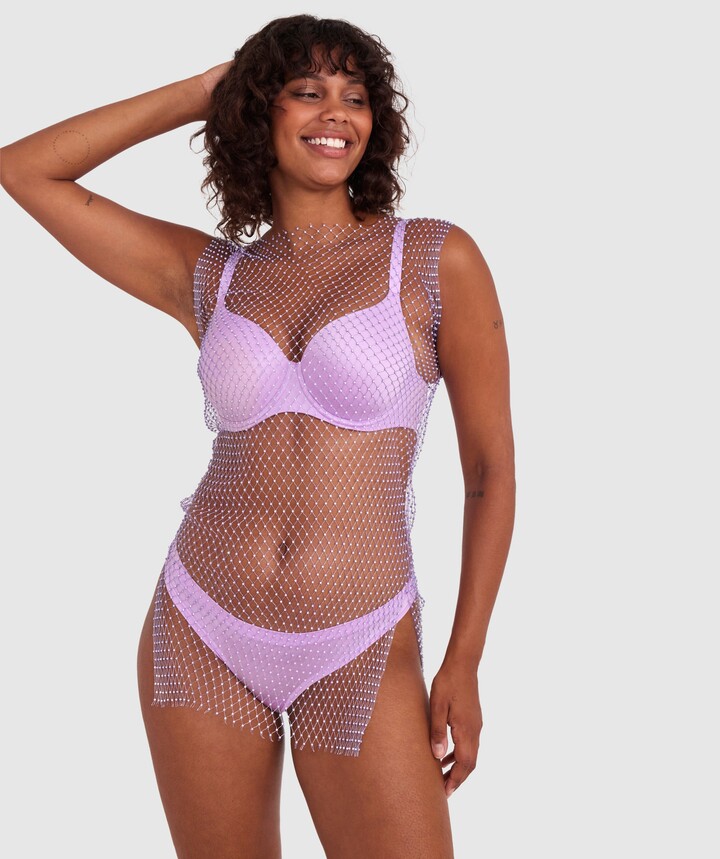 Bras N Things Vamp Back For More Push Up Bra - Lilac