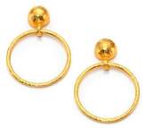 Thumbnail for your product : Gurhan Hoopla 24K Yellow Gold Geometric Geo Drop Hoop Earrings