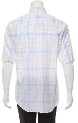 Burberry Plaid Polo Button-Up Shirt