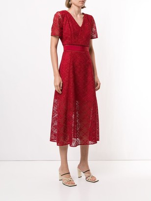 Twin-Set Crocheted Lace Midi Dress