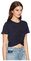 Thumbnail for your product : J.o.a. Tie-Front Cropped Tee
