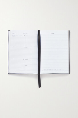 Smythson Soho 2023 Textured-leather Diary - Black - one size