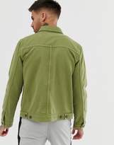 Thumbnail for your product : ASOS Design DESIGN denim jacket in light khaki-Green