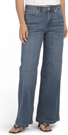 Bella Wide Leg Jeans for Women | Polyester/Spandex/Cotton