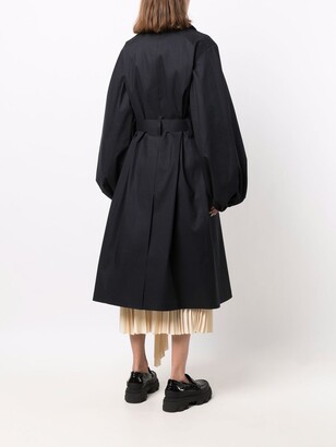 Cecilie Bahnsen Puff-Sleeve Belted Coat