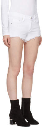 Rag & Bone White Denim Cut-Off Shorts