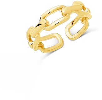 Sterling Forever Square Chain Ring