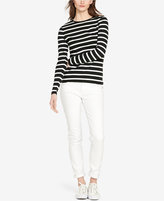 Thumbnail for your product : Lauren Ralph Lauren Button-Shoulder Striped Top