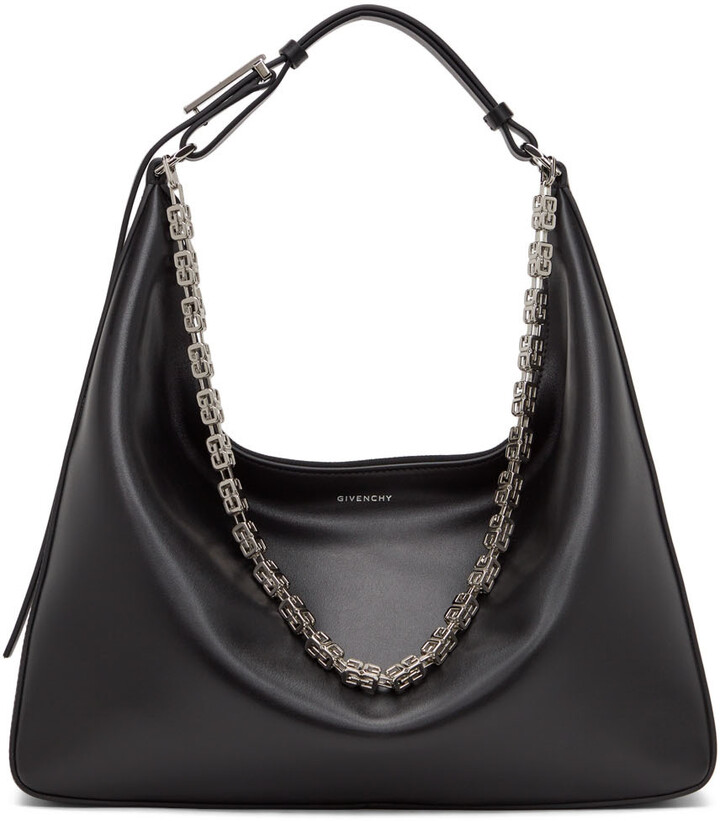 Givenchy Black Medium Moon Cut Out Shoulder Bag - ShopStyle
