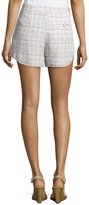 Thumbnail for your product : Haute Hippie Pleated-Front Printed Shorts, Swan/Black