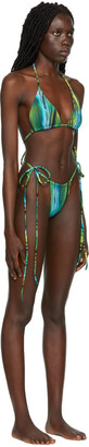 KIM SHUI SSENSE Exclusive Green String Bikini