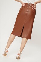 Thumbnail for your product : Dorothy Perkins Womens Tall Faux Leather Seam Detail Midi Skirt