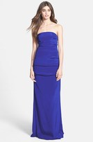 Thumbnail for your product : Nicole Miller Pleated Strapless Gown