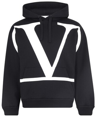 スウェット・トレーナー VALENTINO Valentino 'V Detail' hoodie Valentino Cotton V-Detail Hoodie | Harrods US