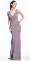 Thumbnail for your product : Terani Couture Peeking Detail Neck Evening Gown