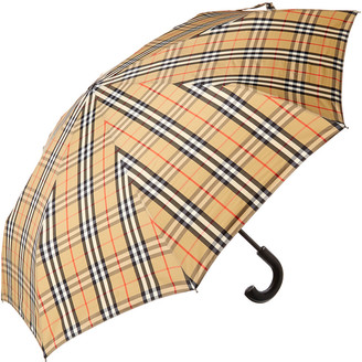 burberry vintage check folding umbrella