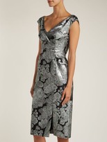 Thumbnail for your product : Erdem Jyoti Floral Jacquard Midi Dress - Black Print