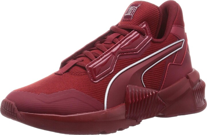puma red trainers womens