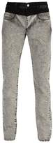 Thumbnail for your product : Givenchy Contrast-waistband Washed-denim Jeans - Mens - Grey