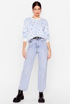 Thumbnail for your product : Nasty Gal Womens Tail Me About Knit Relaxed Leopard Jumper - Blue - S