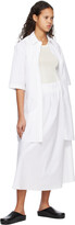 Thumbnail for your product : LOULOU STUDIO White Teli Midi Skirt