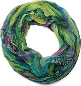 Thumbnail for your product : styleBREAKER feather pattern batik style loop tube scarf