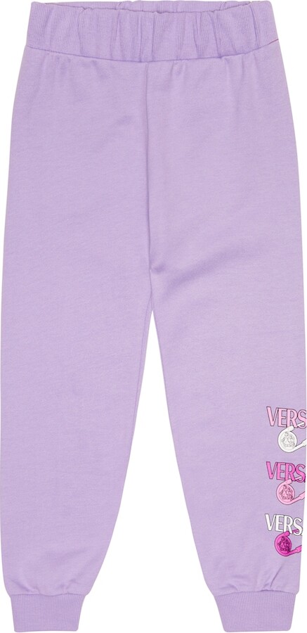 Versace Children Safety Pin printed cotton sweatpants