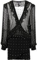Thumbnail for your product : retrofete Embellished Plunge-Neck Mini Dress