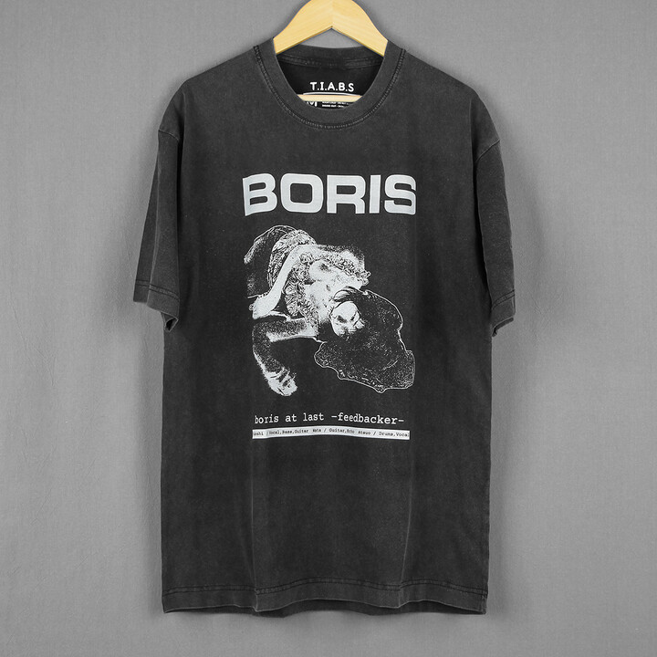 Boris T-Shirt At Last Feedbacker Stoner Psychedelic Rock Noise Merzbow Sunn O))) Earth Jesu Men & apos;s Short Sleeves Clothing Shirt