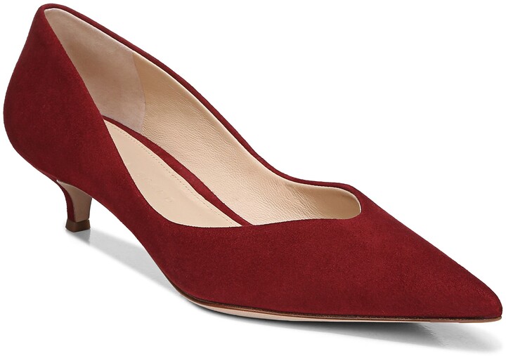 burgundy kitten heel boots