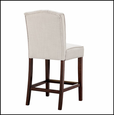 Latitude Run Tufted Counter Stool with Ergonomic Back Support and Premium Upholstery for Comfortable Seating in Modern Dining and Bar Spaces