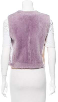 3.1 Phillip Lim Leather-Paneled Shearling Vest
