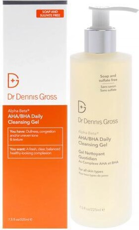 Dr. Dennis Gross Skincare Alpha Beta AHA-BHA Daily Cleansing Gel by for Unisex - 7.5 oz Gel