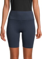 Thumbnail for your product : Pure Navy High-Waist Ribbed Biker Shorts