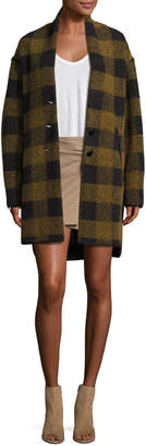Etoile Isabel Marant Ninon Plaid Mini Skirt, Beige