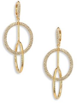 Adriana Orsini Linked Crystal Pavé Circle Earrings