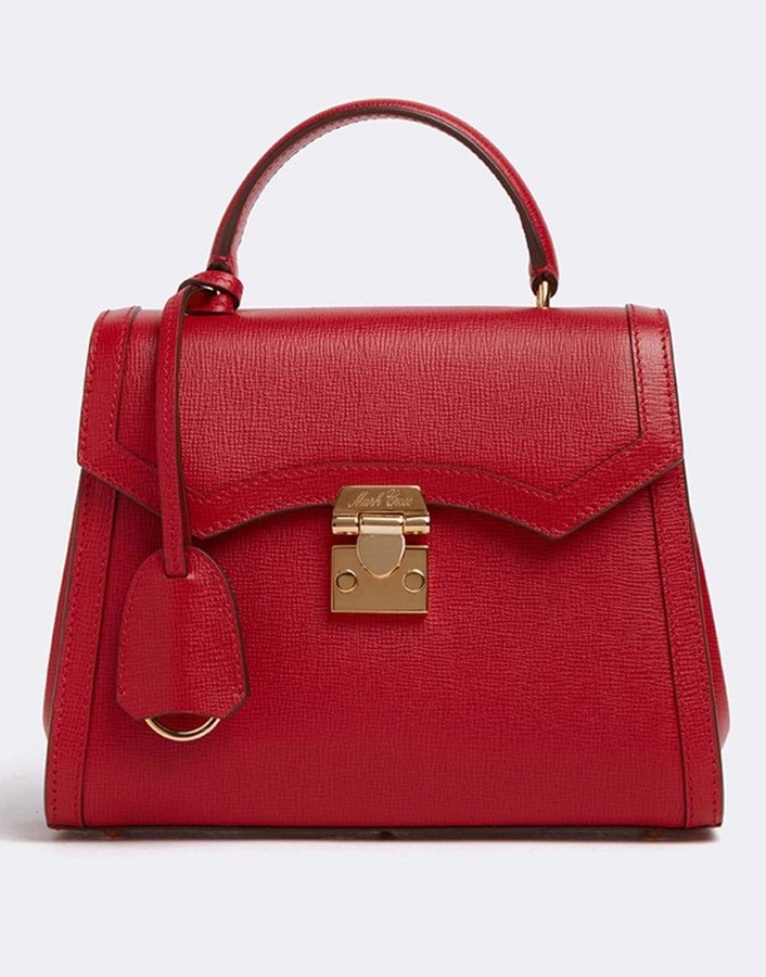 Mark Cross Madeline Mini Lady Leather Top Handle Bag - ShopStyle