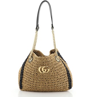 gucci raffia tote